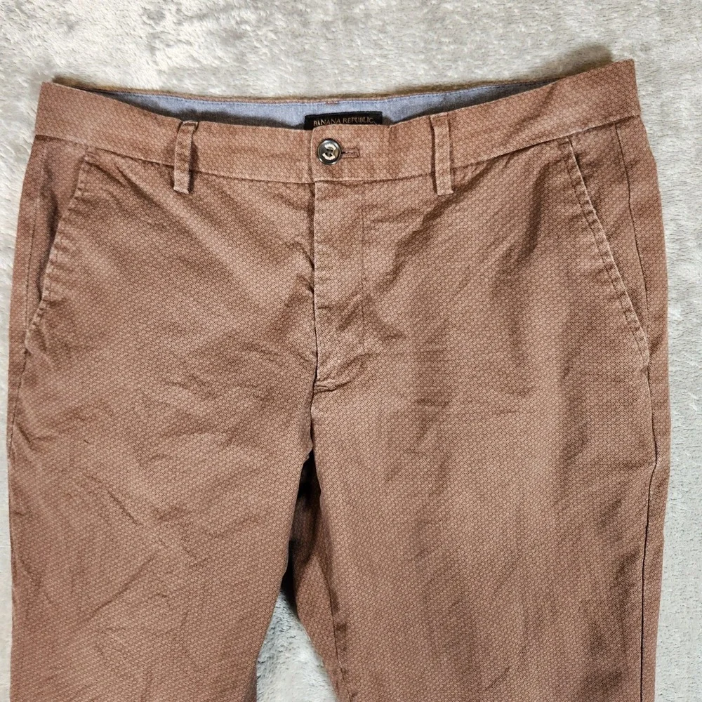 Banana Republic‎ Pants Men's 35X28 (Tag 33X30) Brown Mason Chino TINY HOLE